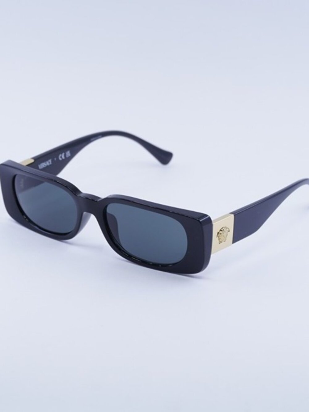 Versace Kids VK4003U GB1/87 Sunglasses Black Rectangle Frame, Dark Grey Lenses